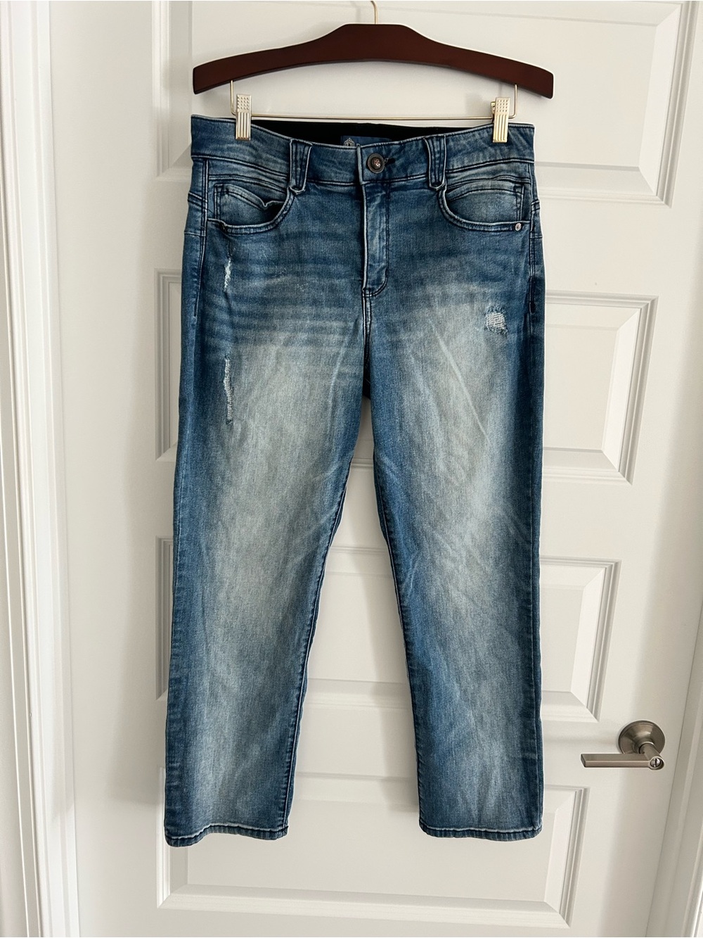 Democracy Ab Solution Distressed Jeans Blue Size 14P Petite